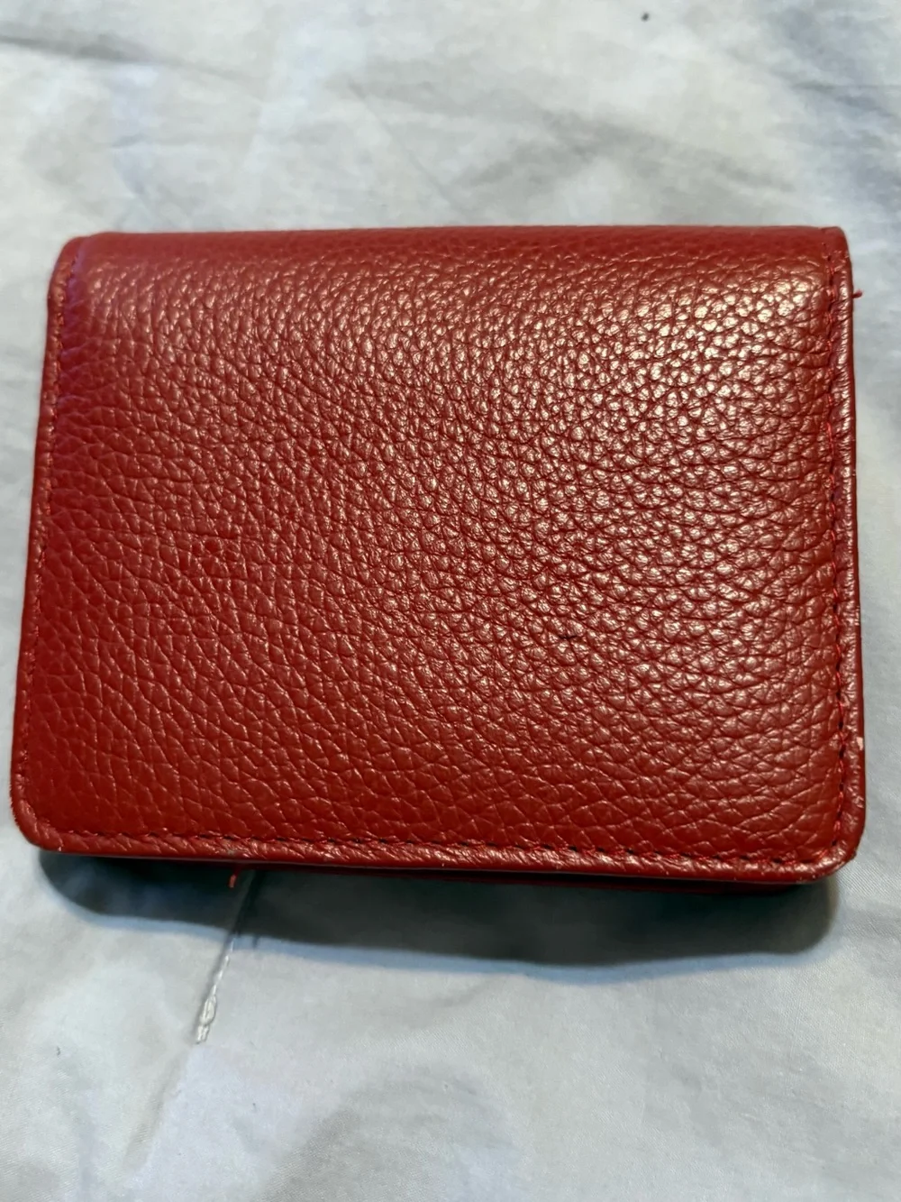 Buxton Red Pebbled Leather Phone Wallet Case
